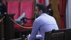 El acusado, durante el juicio en la Audiencia de Ourense