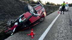 Estado en que qued el vehculo accidentado en Vilardevs.