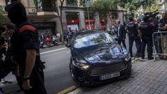 Llegado a la reuni�n del mayor de los Mossos, Josep Llu�s Trapero