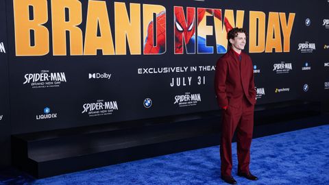 Tom Holland fotografiado el pasado lunes en el Dolby Theatre, de Los �ngeles, en un acto de promoci�n del filme.