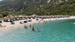 Imagen de una de las playas de la isla de Skopelos.