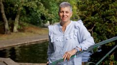 Cecilia V�zquez, en el parque de O Pasatempo, uno de sus rincones favoritos de Betanzos