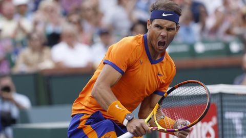 Rafa Nadal, durante su duelo con Carlos Alcaraz