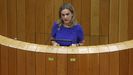La Valedora do Pobo, Mara Dolores Fernndez Galio, en una comparecencia en el Parlamento de Galicia
