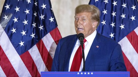 Donald Trump, durante su comparecencia desde Florida