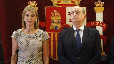 El exministro de Interior, Jorge Fern�ndez, junto a la exdelegada del Gobierno en Catalu�a. 