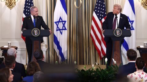Donald Trump y Benjamin Netanyahu, en la Casa Blanca