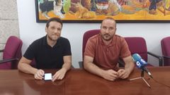 Paulo Vázquez, coordinador de Sustinea, y Diego Fernández, concejal de Cultura de O Carballiño