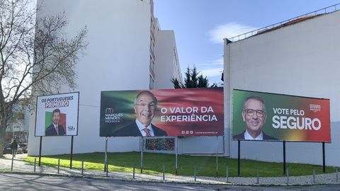 Carteles de las elecciones en Portugal