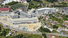 Aspecto de las obras del Novo Montecelo, en Pontevedra, el hospital p�blico que ampliar� el actual