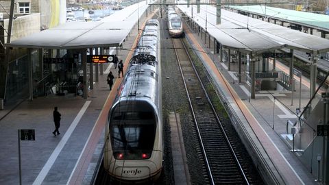 La estaci&oacute;n de Santiago, este viernes, pr&aacute;cticamente vac&iacute;a