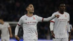 Bicho dando indicaciones a sus compa�eros durante el encuentro de la primera vuelta en Riazor