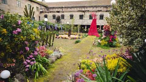 Detalles florales de Santa Clara, con distintas composiciones para el concurso al mejor jardinero de la serie El Jardinero