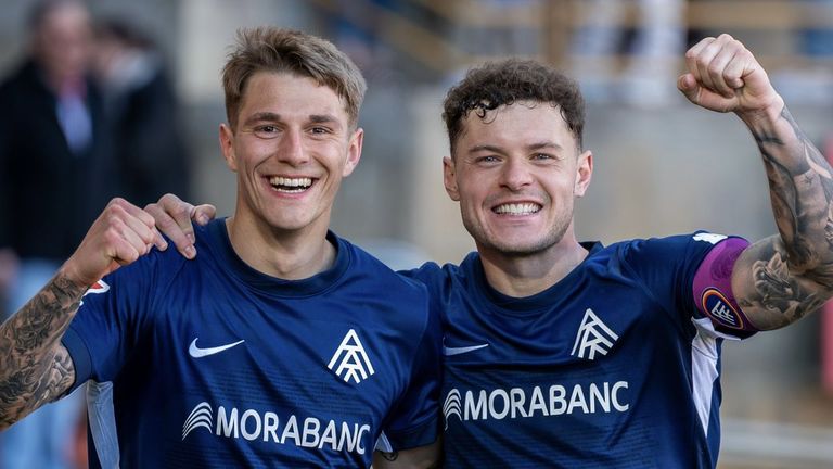 Los canteranos del Celta Gael Alonso y Diego Alende, actuales jugadores del Andorra.