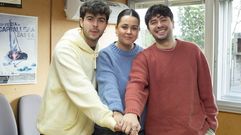 A banda Alana, nunha visita aos estudos de Radio Voz 