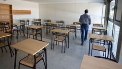 Imagen de un aula del Santa Mar�a del Mar adaptada para el inicio del curso escolar