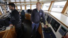 Mandos del Visp�n, un pesquero gallego de altura, en una imagen de archivo 