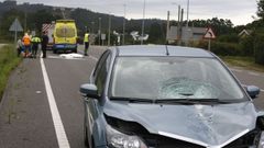 Imagen de uno de los �ltimos atropellos mortales ocurridos este a�o en Galicia.