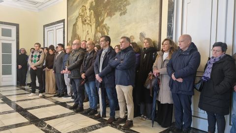 Minuto de silencio en la Subdelegaci�n del Gobierno en Ourense.