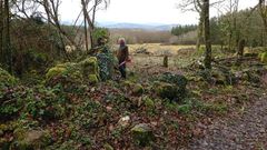 Los restos de la aldea abandonada de Lamas se encuentran en la parroquia monfortina de Chavaga, en el l�mite con el municipio de A Pobra do Broll�n, con el que estaban m�s relacionados sus vecinos 