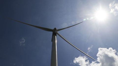 Aerogenerador de un parque elico gallego