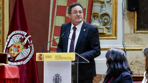 El fiscal general del Estado, lvaro Garca Ortiz, esta semana en la Complutense.