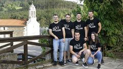 Directiva de Adro de Vila�o. Estos seis j�venes la integran desde el 2019