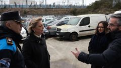 Jes�s Pi�eiro y Paula Alvarellos, en el dep�sito municipal