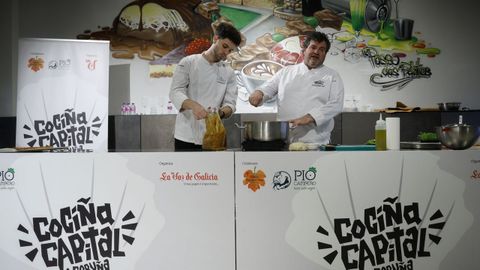 Coci�a Capital con Caco Agrasar y Santiago S�nchez, jefe de cocina de Oce�nico