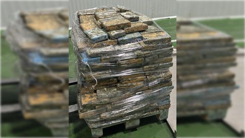 Los 500 kilos de coca�na decomisados en el puerto de Vigo en noviembre del 2024 y que la investigaci�n imputa a la organizaci�n desmantelada.