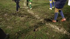 La irregularidad del terreno de juego ha provocado serios riesgos para los equipos que compitieron en el estadio ourensano