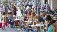 Turistas en Sanxenxo
