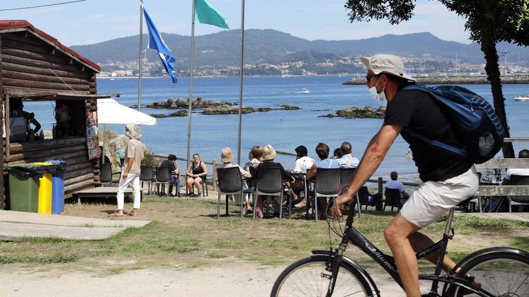 Imagen de archivo de chiringuito en Vigo.