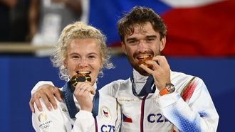 Katerina Siniakova y Tomas Machac.Los tenistas checos Katerina Siniakova y Tomas Machac en los Juegos Olmpicos de Pars