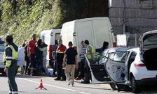 Imagen del lugar del siniestro instantes despu�s de producirse, el pasado lunes. 