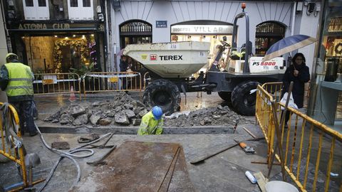 OBRAS EN LA CALLE OLMOS 