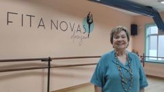 Fita Novas en su escuela de danza en Pontevedra