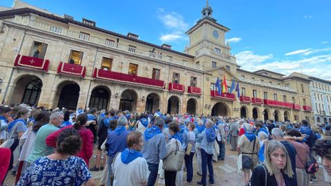 Plaza del ayuntamiento de Oviedo en San Mateo 2023