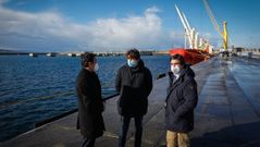 Visita al puerto exterior de Punta Langosteira del presidente del puerto de A Coru�a Mart�n Fern�ndez Prado.