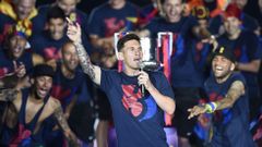 El Barcelona celebra su quinta Champions por todo lo alto