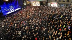 Imagen de archivo de un concierto en la Porta do Sol, en este caso, de Tanxugueiras en los carnavales del 2023.