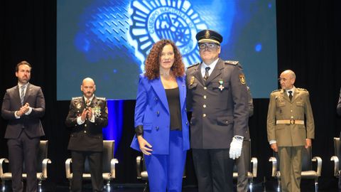 Fiesta de la Polic�a Nacional en Lugo, los condecorados