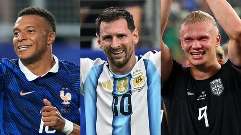 Mbapp�, Messi y Haaland aspiran a ganar la Borta de Oro del Mundial.