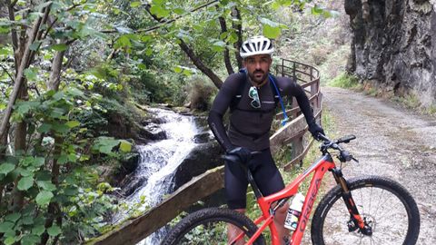 David Villa, en el Parque Natural de Redes, en una de sus fotografas de Instagram