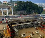 Las obras se paralizaron con la construcci�n del puente de San Blas sin hacer.