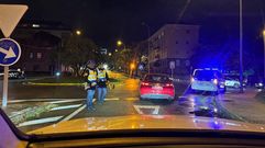Control activado en la noche del pasado sbado en la rotonda del puente de As Cabras.