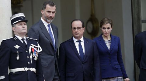 Los reyes de España, el pasado 24 de marzo, en su visita a París