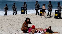 Enfrentamientos entre los manifestantes y el ej�rcito en Brasil