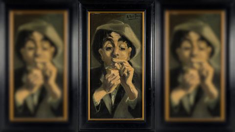 &laquo;Home fumando (Retrato de Llamazares)&raquo; es una de las escasas obras de los primeros a&ntilde;os de Castelao como pintor