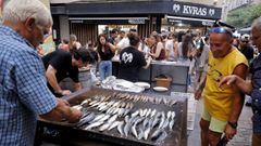San Xo�n se disfruta a pie de barrio en A Coru�a